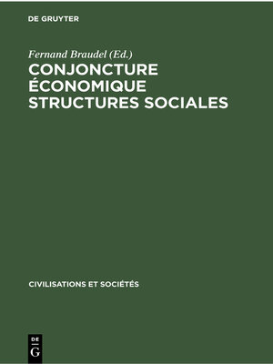 cover image of Conjoncture économique structures sociales